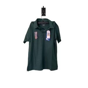 Nautica Boys S(8) Reg Green Short Sleeve Performance School Uniform Polo Shirt